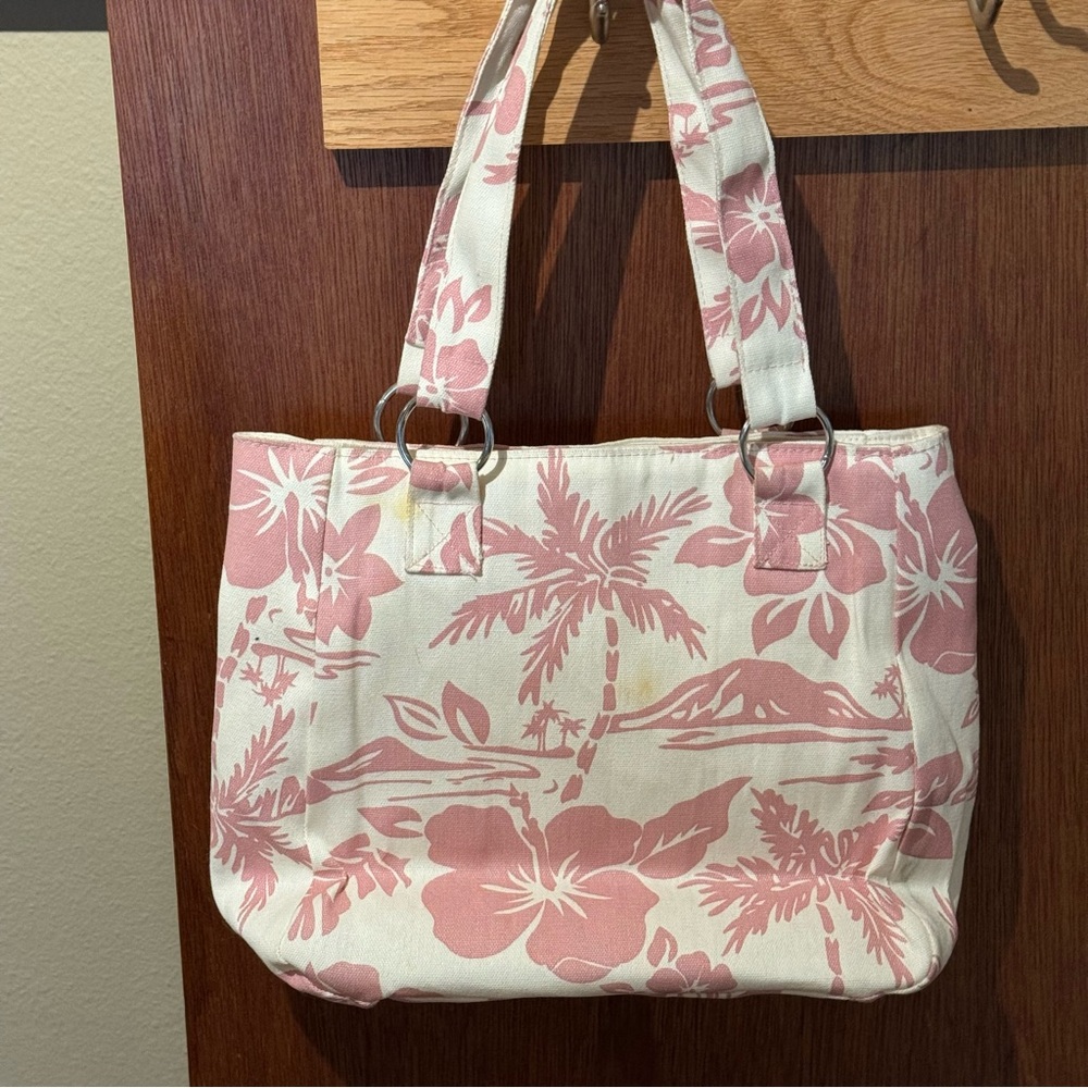 Floral Pink and Cream Tote Bag